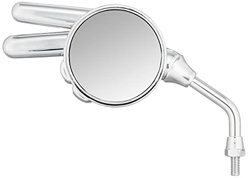 キタコ(KITACO) ジャンケンミラー チョキ 取付径M8 左側 1本入り 汎用 メッキ 675-0910101