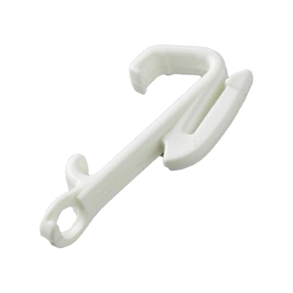 White Curtain Rail Gliders 45mm for Compatible Sologlyde Tracks, 50 Pack