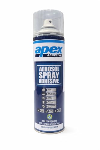 Pegamento en Spray para Goma Espuma de 500ml - Para Pegado de Piezas de Espuma, Materiales Ligeros como Fibra en Rollo para Forrado de Piezas, Tejidos, Madera, Cartón...