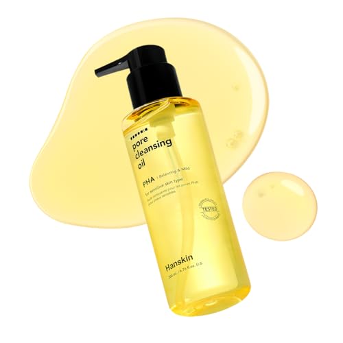 Hanskin PHA Pore Cleansing Oil for Face, Korean Makeup Remover, 6.76 oz