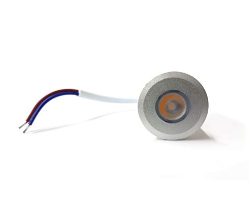 Luminária Deck Inground Balizador Led 1W Embutido Piso Parede Ledo IP65 2700K Branco Quente