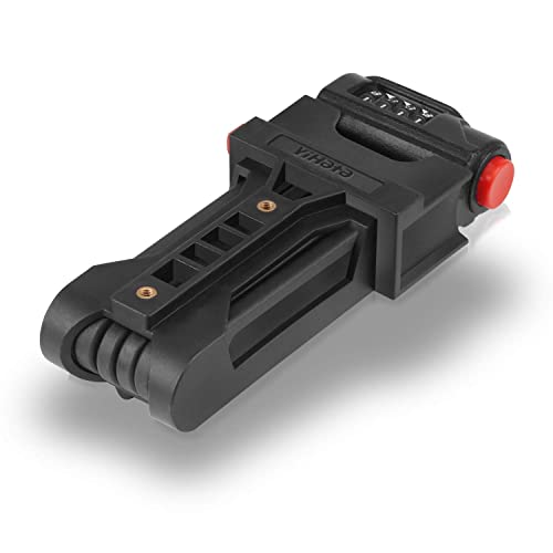 Biglufu Folding Bike Lock, Heavy Duty Alloy Steel Structure Foldable Chain Bicycle Locks With 4 Digits Combinations, Mounting Brackets And 2Pc Straps, 86Cm/34" Long Unfolding, 2.64Lbs Weight. #TOP5