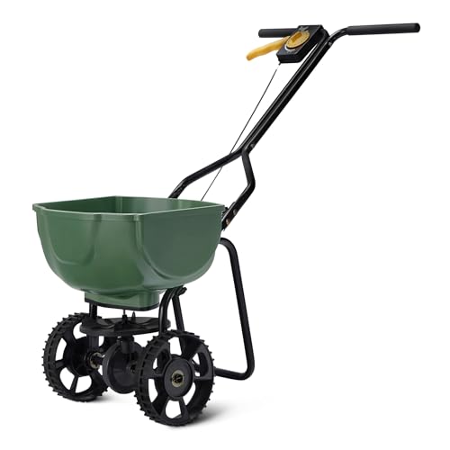 Amazon Basics Fertilizer Spreader for Lawn, 33 Pounds, 0.53 Cubic Feet, All...