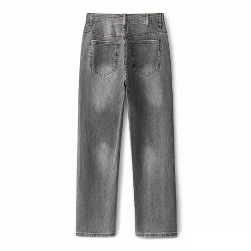 Men’S Slim Straight Jeans Mid Waist Stretch Fit Denim Pants Casual Zipper Fly Stonewashed Jeans3