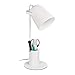 Produktbild Relaxdays Schreibtischlampe mit Stifthalter, Bürolampe Schreibtisch, E27, moderne Tischlampe, HBT: 40 x 15 x 20 cm, weiß