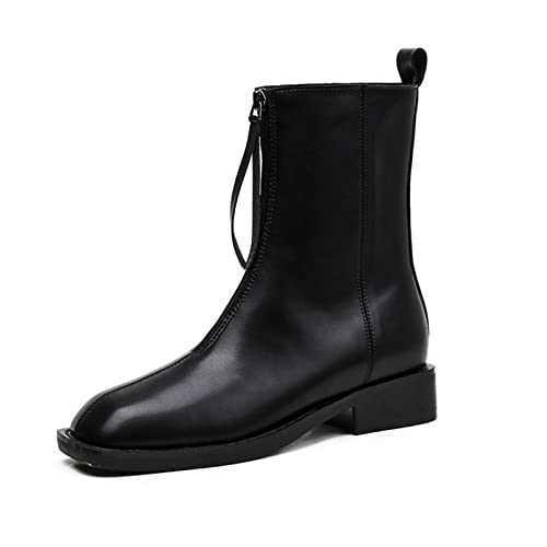 Bottes d'équitation mollet chic et talon épais pour marcher sans douleur