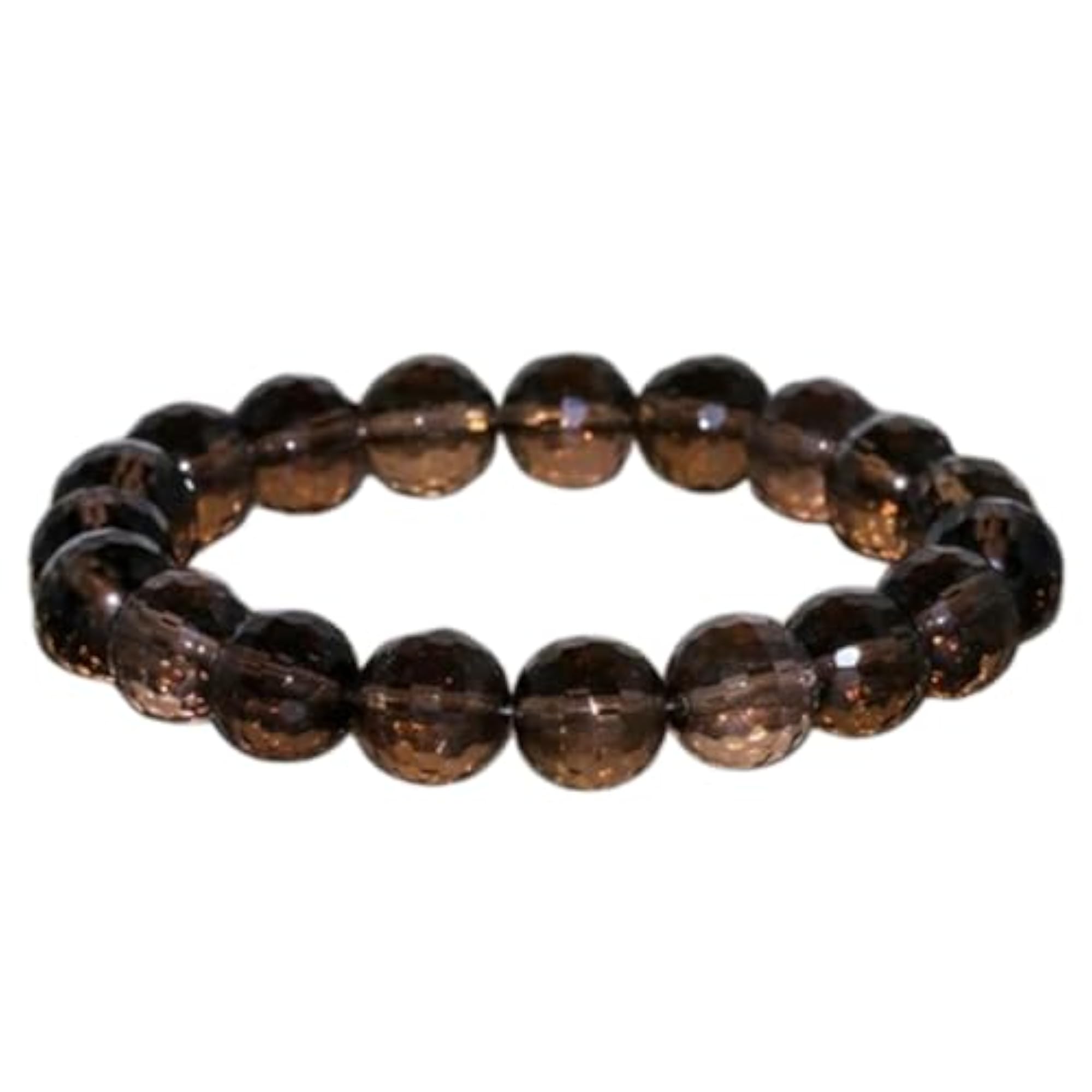 Unisex Natural Smoky Quartz Stretchable Bracelet