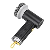 Hamwesh Electric Spin Scrubber, Cordless Brush with 3 Replaceable Heads, IPX7 Water Proof, Adjustable 2 Speeds for Bathroom Kitchen (Black)