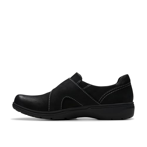 Clarks Clarks Collection Women's Carleigh Jazz Loafer, Black Nubuck, 5 Medium US