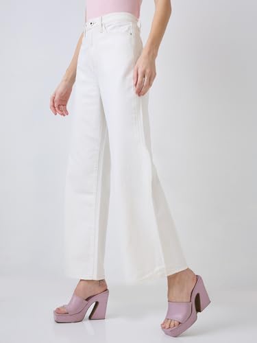 Image of Spykar High Rise Wide-Leg Loose Fit Jeans for Women