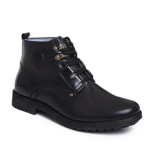 Image of Zoom High Ankle Genuine Leather Shoes Boots for Men Formal Casual Branded A-4701 | Men's Ankle Boots With Laces | High Ankle Formal Shoes for Men Leather Boots Branded | 100% Pure Leather