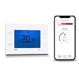 TERMOSTATO WI-FI SMART DA PARETE: Tuo GO Wi-Fi è un termostato touch screen da parete con alimentazione a 230V AC, progettato per la gestione intelligente della temperatura in ambienti residenziali e professionali, ideale come cronotermostato per caldaia. Prodotto Made in Italy