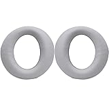 Replacement Protein Leather Ear Pads Cushions Cover Repair Parts Compatible with Sony PS4 Gold Wireless PlayStation 4 Headset 2018 Version CECHYA-0080 Stereo 7.1 Virtual Surround Headset (Grey-White)