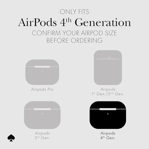 Image of kate spade new york AirPods 4 Protective Case with Keychain Ring - Transparent Tortoise, Compatible with AirPods 4th Generation