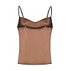 Miessial-Womens-Spaghetti-Straps-V-Neck-Satin-Camisole-Sleeveless-Soft-Tank-Tops Miessial Women's Spaghetti Straps V Neck Satin Camisole Sleeveless Soft Tank Tops Khaki 4-6