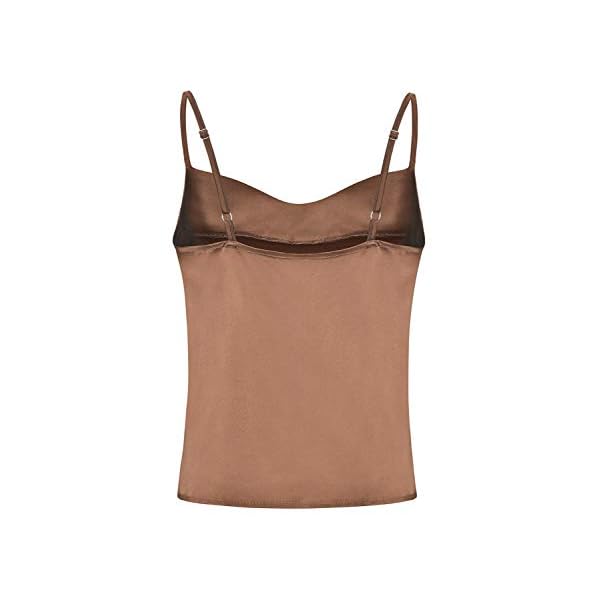 Miessial-Womens-Spaghetti-Straps-V-Neck-Satin-Camisole-Sleeveless-Soft-Tank-Tops Miessial Women's Spaghetti Straps V Neck Satin Camisole Sleeveless Soft Tank Tops Khaki 4-6