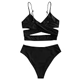 ☀Material: este traje de piscina utilizamos poliamida y elastano para este traje de baño, con correas que ajustable es muy convenible.El bikini ​cintura Ajustado tanga puede estirar las piernas, mostrar la curva de la cintura, resaltar las nalgas sexys y encajar perfectamente. Al mismo tiempo, el diseño de dos piezas es fácil de poner y quitar, lo que garantiza la mejor libertad de movimientos al nadar