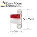 Exam Room Signals - Kull Industries Red, White Medical Door Flags for Hospitals, Doctor Offices, Clinics 3 Inches