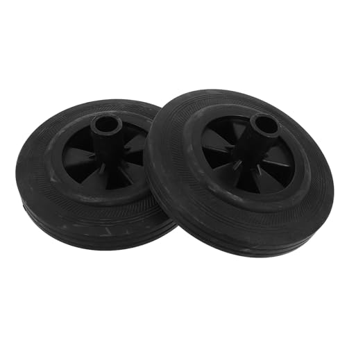 Ruedas de caucho negro de 0.86 pulgadas para contenedor de basura exterior