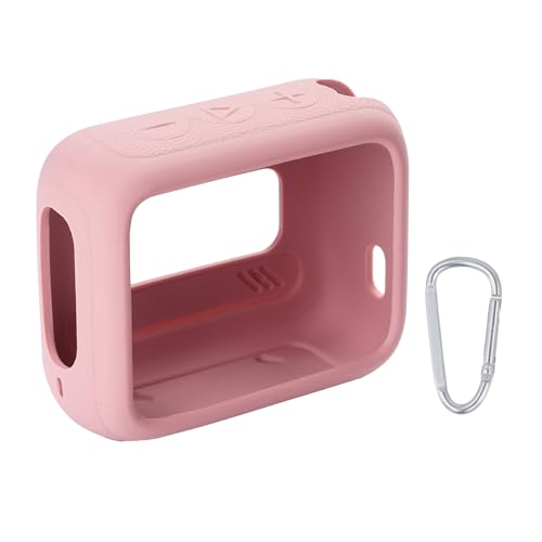 co2CREA Silicone case for JBL Go 4 Waterproof Portable Bluetooth Speaker, Portable Ultra-light Protective Sleeve with Carabiner (Not Included speaker)