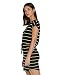 Only Onlmay S/s Dress Noos Vestido, Multicolor (Black Stripes: Double Yolk Yellow/Cl....