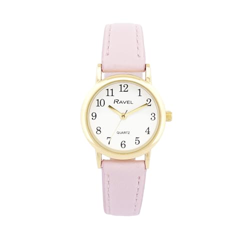 Ravel - Montre de Tous Les Jours aux Couleurs Pastel pour Femmes (boîtier 27 mm) - Quartz Analogique - R0137.25.2 - Rose/Couleur Or