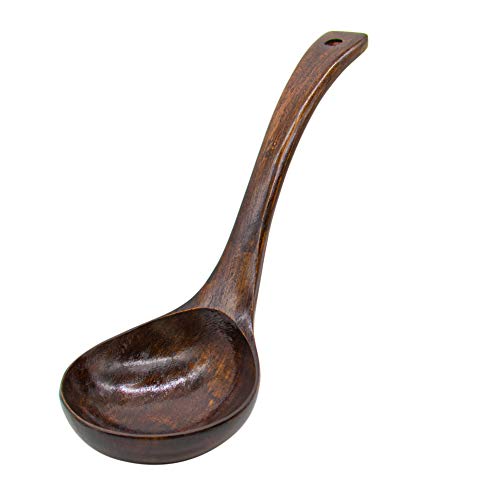 Auear MC14318_GROUP1 Wooden Ladle Spoon Porridge Spoon Large Wooden Bamboo Soup Spoon Kitchen Soup Scoop cover