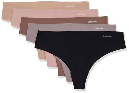 Image of Calvin Klein Women's Invisibles Seamless Thong Panties (5 Pack)
