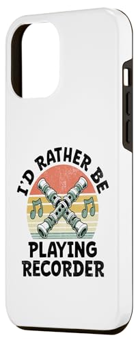 Coque pour iPhone 14 Plus I'd Rather Be Playing Recorder Instrument Musicien – vue 2