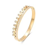 Bysonglezai Armbänder Damen Bracelets Frauen Armband Frauen Kronen-Stern-Charme-Armband-Armband-Luxusmode-Schmuckmanschetten-Liebes-Partei-Gold