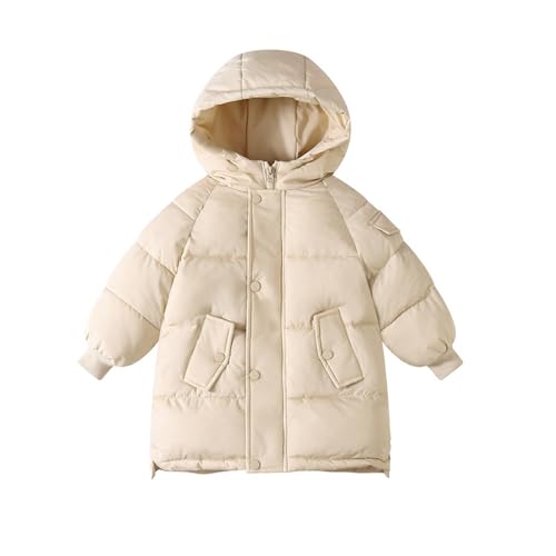 HAOLEI Cappotto Imbottito con Cappuccio a Maniche Lunghe Invernale Caldo Parka Giacca Media Lunghezza Cappotto...