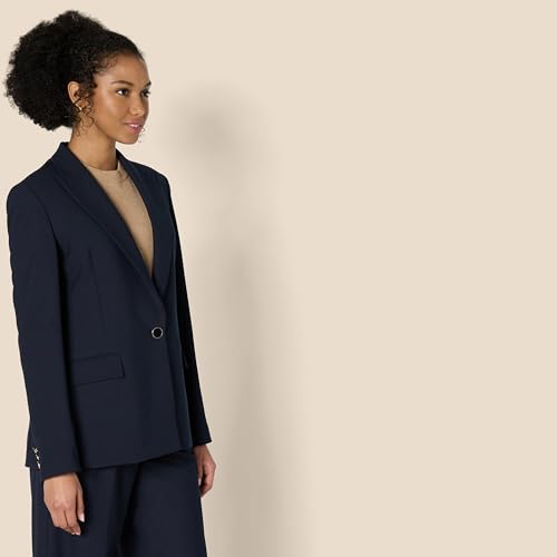 Amazon Essentials Women's Regular-Fit Woven Single-Breasted Blazer2