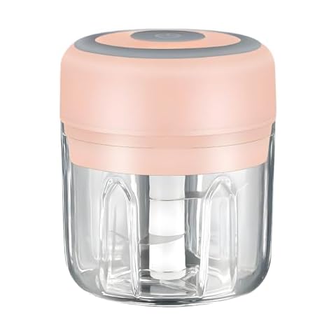 PINK - Mini Electric Food Processor and Garlic Chopper - 250ML, USB Charging, 3 Blades - Perfect for Chopping Vegetable, Pepper, Onion, Garlic, Ginger, Spice, Meat, Baby Food, and More (Pink) Cover