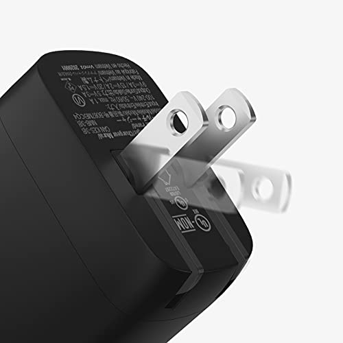 Image of Amazon Basics 30W One-Port Foldable GaN USB-C Wall Charger with Power Delivery PD for Tablets & Phones (iPhone 16 /15 /14 /13 /12 /11 /X, iPad, Samsung, and More), Compact Travel Charger, Non-PPS, Black