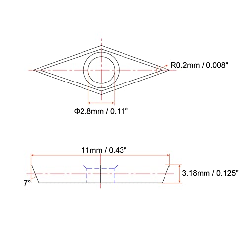 Insertos VCGT110302-AK con corte limpio para ranurado indexable sin vibraciones 2