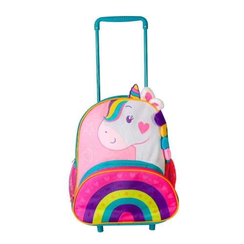 Genérico, Mochila com Rodinhas Infantil Escolar para Menina Rosa Unicórnio