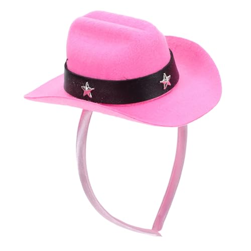 Mini chapeau haut-de-forme rose scintillant 13.5 cm serre-tête de qualité