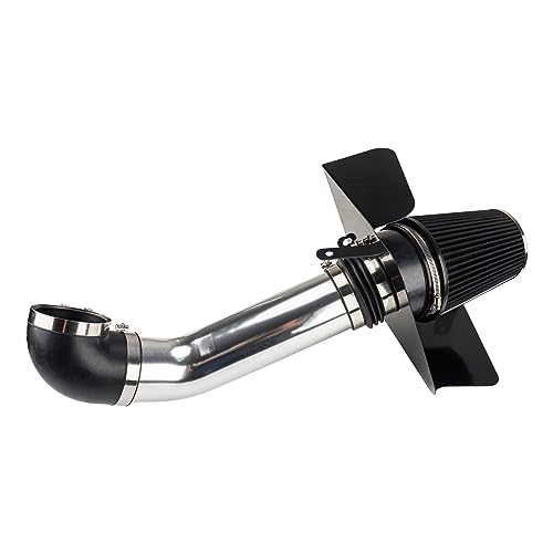 AUTOSITY Cold Air Intake System Aluminum Polished High Flow Replacemen