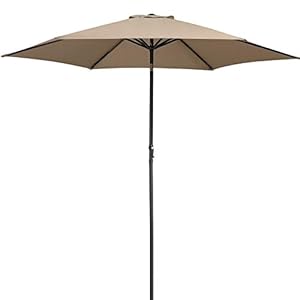 Kingsleeve Parasol 300 cm groot taupe UV-bescherming 50+ kantelbaar waterafstotend 3m tuin terras balkon marktscherm