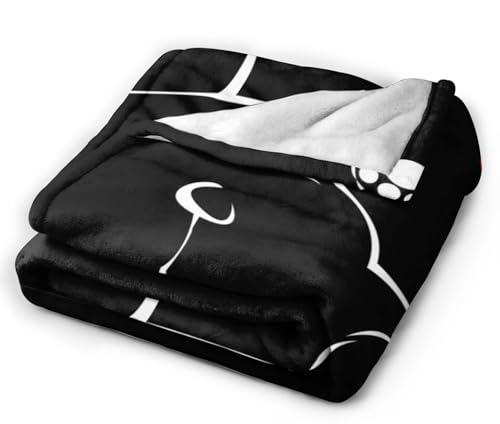 HGOD Designs Bulldoggen-Decke, für Mädchen und Jungen, weiche, warme Bulldoggen-Überwurfdecke und Fleece-Flanelldecke für Couch, Bett, Wohnzimmer, Dekoration, 130 x 150 cm