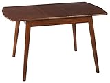 Mesa de comedor extensible madera oscura 100/130 x 80 cm MDF caucho retro