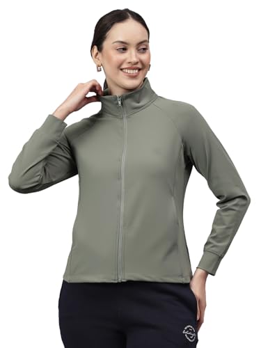 Image of Cantabil Solid Full Sleeves High Neck Regular Fit Women Casual Jacket | Casual Winter Jackets for Women | Ladies Jackets for Winter Wear (P LJKT00101 MINTGREEN)