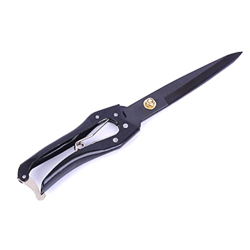 Grass Shear Sheep Shear Alpaca Shear - Coated Wear-Resistant Handle, Manganese Steel Double Blade, Strong Spring Suitable For Cattle And Sheep And Horse Hair Hand-Cut (Black 10.2 Inches) #TOP2