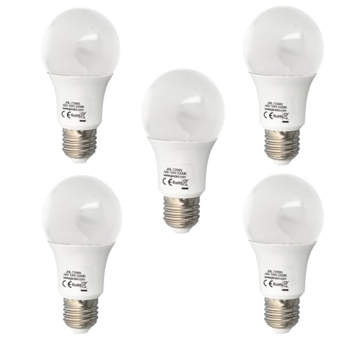 Jandei - 5 x Bombilla Led Norma A60l 10W Rosca E27 4200K Tipo A60, 1000 lumen. Perfecto para Casas, Lámparas de Techo, Sistemas de alumbrado, Navidad, Apliques Decorativos, Lámparas de Mesilla.