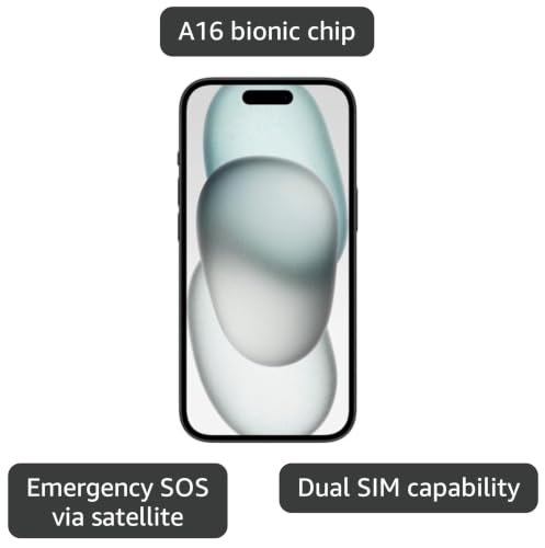 Image of Apple iPhone 15, 256GB, Black - Locked to AT&T (Renewed)
