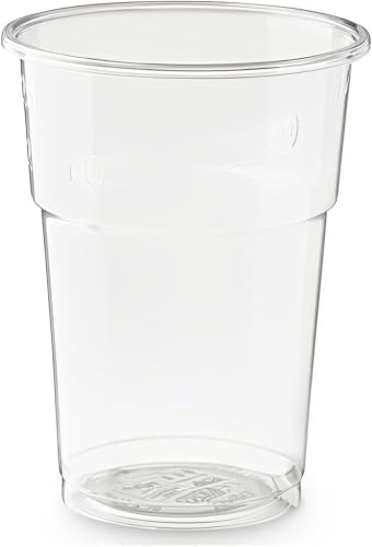 100/500/1000 Bicchieri monouso 400ml tacca 0,3 ed a 1/2 pinta - Biodegradabili e Compostabili in PLA usa e getta Plastic free | After Plastic (100)