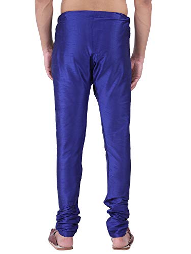 Image of HUZUR Men Pyjama,Churidar,Bottom wear,Silk Blend,Regular Fit,Wedding,Party,Festival,Family Funcation,White,Gold,Pajama