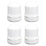 Tapón de radiador de plástico, paquete de 4 tapas reguladoras de distribuidor de agua, color blanco, rosca M30x1,5 para interruptor de válvula de control de temperatura en radiadores y colectores de