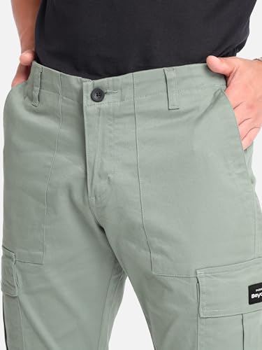 Image of Beyoung Cotton Lycra 6 Pocket Regular Fit Cargo Pants for Men | Cargo Trousers for Men