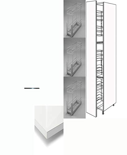 Premium-Ambiente CJX14 Hochschrank Apothekerschrank Vollauszug softclosing...